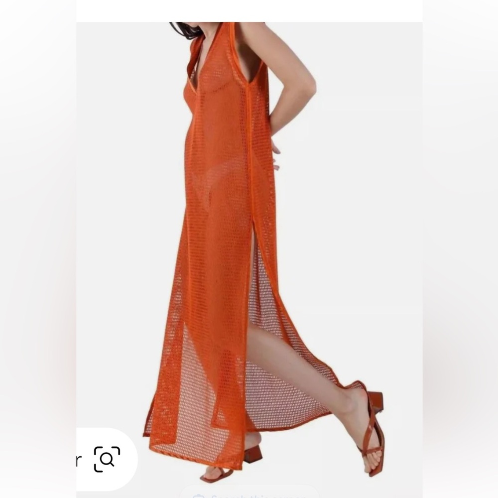 My Beachy Side Rust Caftan Cover-Up. Small. NWT.